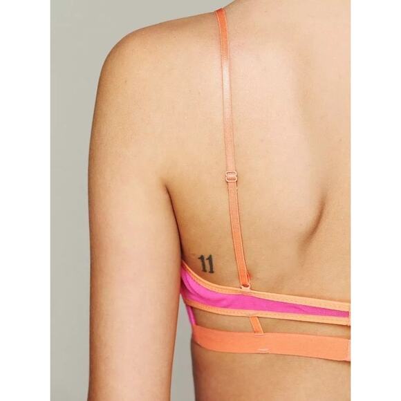 New Free People Double Wing Mesh Demi Underwire Bra 32C Adjustable Straps - Picture 3 of 3